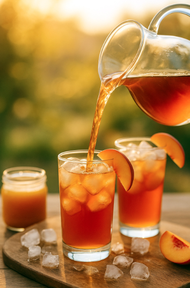 Perzik IJsthee met Earl Grey by Santhee