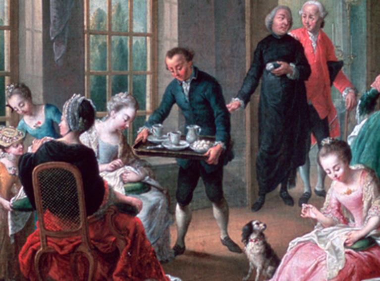 De historie van thee in Engeland en de Nieuwe Wereld